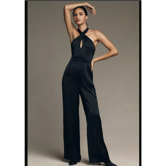 NWT PAIGE Alimara Black Halter Jumpsuit - Size 10 - Picture 1 of 5